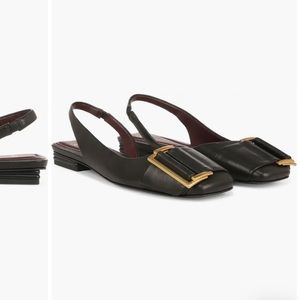 Sarto Tracy Slingback Square Toe Flat